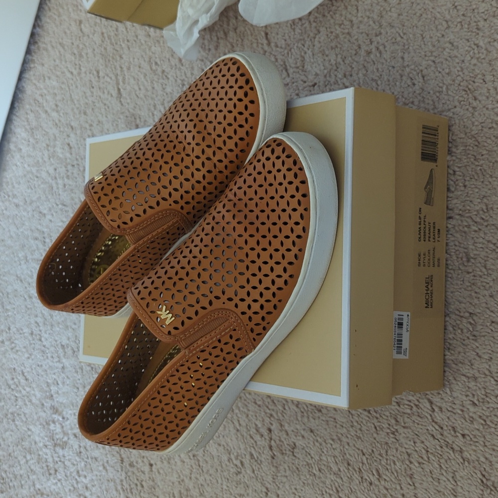 Michael Kors Leather Olivia Slip Ons